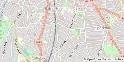Map of Birmingham, West Midlands
