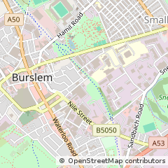 Map of Stoke-on-Trent, Staffs