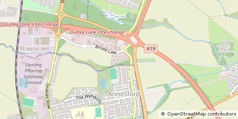 Map of Cramlington, Northumberland