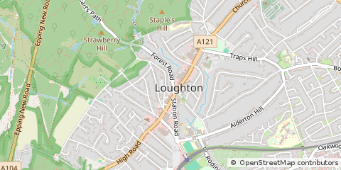 Map of Loughton, Essex