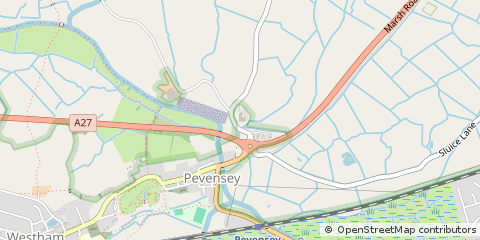 Map of Pevensey, East Sussex