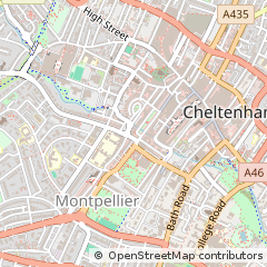 Map of Cheltenham, Gloucestershire
