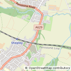 Map of Huddersfield, West Yorkshire