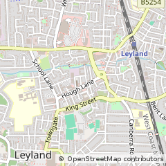 Map of Leyland, Lancashire