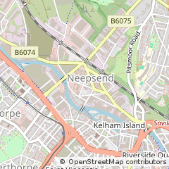 Map of Sheffield, South Yorkshire