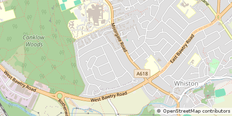 Map of Rotherham