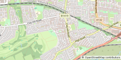 Map of Basildon