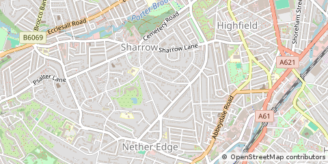 Map of Sheffield