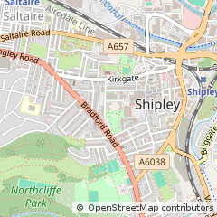 Map of Shipley, West Yorkshire