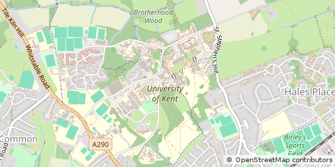 Map of Canterbury, Kent