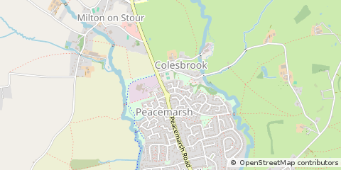Map of Gillingham, Dorset