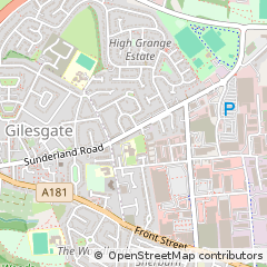 Map of Gilesgate Moor, Durham