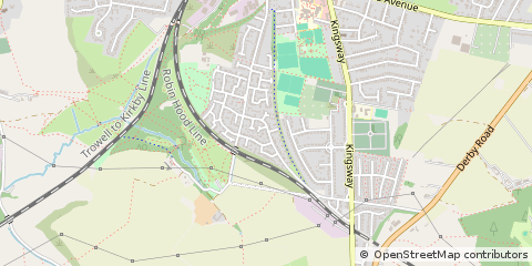 Map of Nottingham, Nottinghamshire