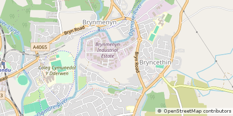 Map of Bridgend