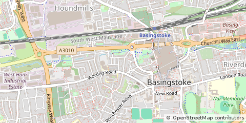 Map of Basingtoke, Hampshire