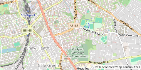 Map of Higher Hillgate, Stockport Cheshire