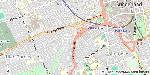 Map of Sunderland