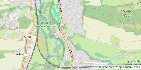 Map of Guildford, Surrey