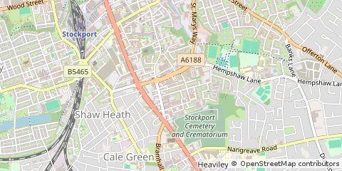 Map of Stockport, Cheshire