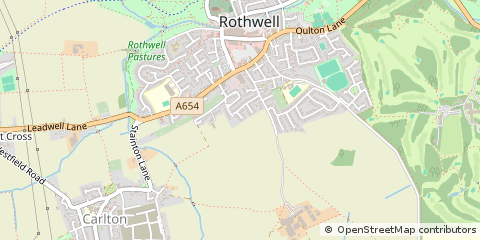 Map of Leeds, West Yorkshire