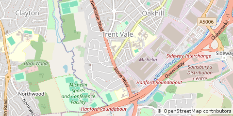Map of Stoke-on-Trent