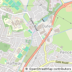 Map of Llanelli, Dyfed