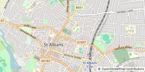 Map of ST. Albans, Hertfordshire