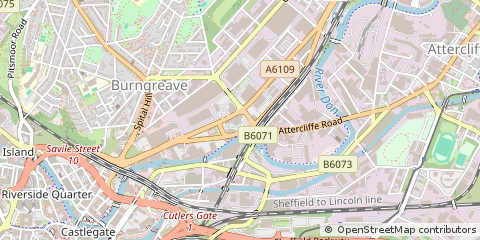 Map of Sheffield, South Yorkshire