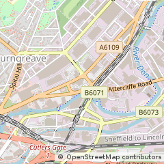 Map of Sheffield, South Yorkshire
