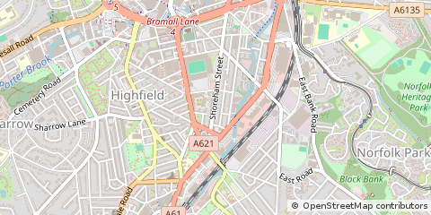 Map of Sheffield