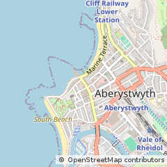 Map of Aberystwyth, Ceredigion
