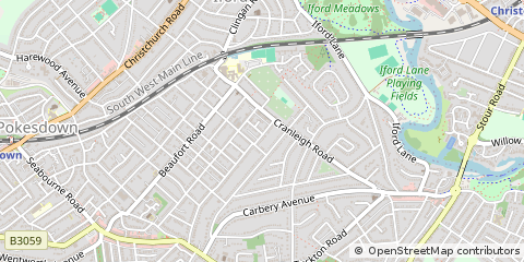 Map of Bournemouth, Dorset