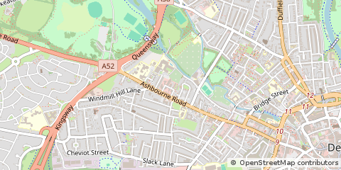 Map of Street Derby, Derbyshire