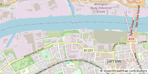 Map of Jarrow, Tyne and Wear