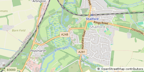 Map of Guildford, Surrey
