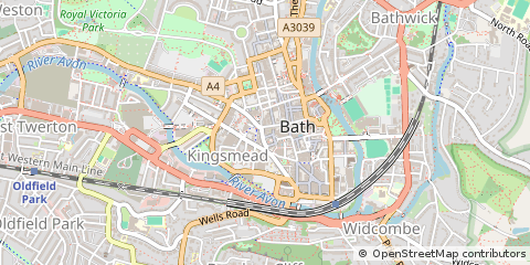 Map of Bath, Somerset