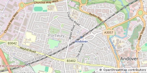 Map of Andover, Hampshire