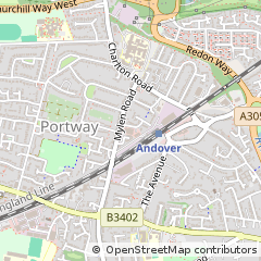 Map of Andover, Hampshire
