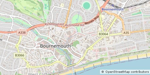 Map of Bournemouth, Dorset