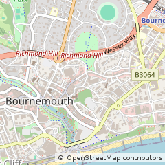 Map of Bournemouth, Dorset