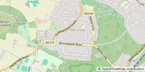 Map of Sheffield, South Yorkshire