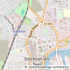 Map of Stockton-on-Tees, Cleveland