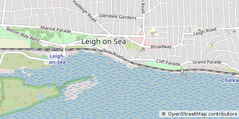 Map of Leigh-on-SEA, Essex
