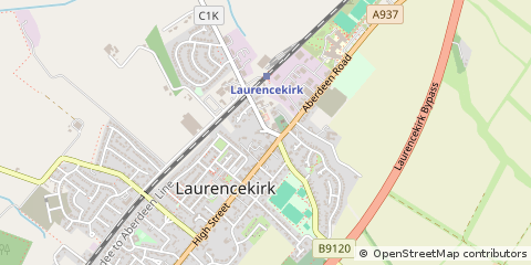 Map of Laurencekirk, Aberdeenshire