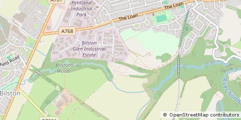 Map of Loanhead, Midlothian