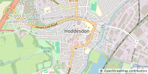 Map of Hoddesdon, Herts