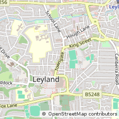 Map of Leyland, Lancashire