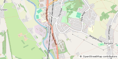 Map of Belper, Derbyshire