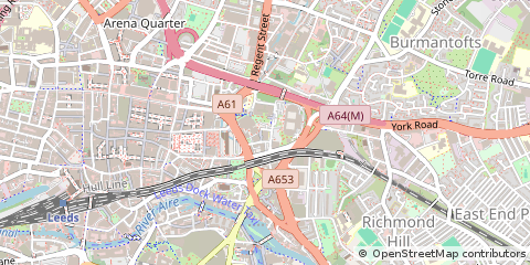 Map of Leeds, West Yorkshire