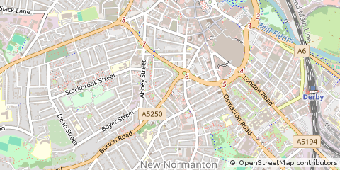 Map of Derby, Derbyshire